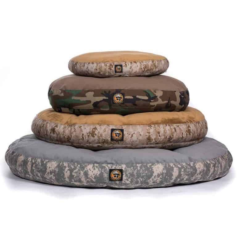 plush round dog bed