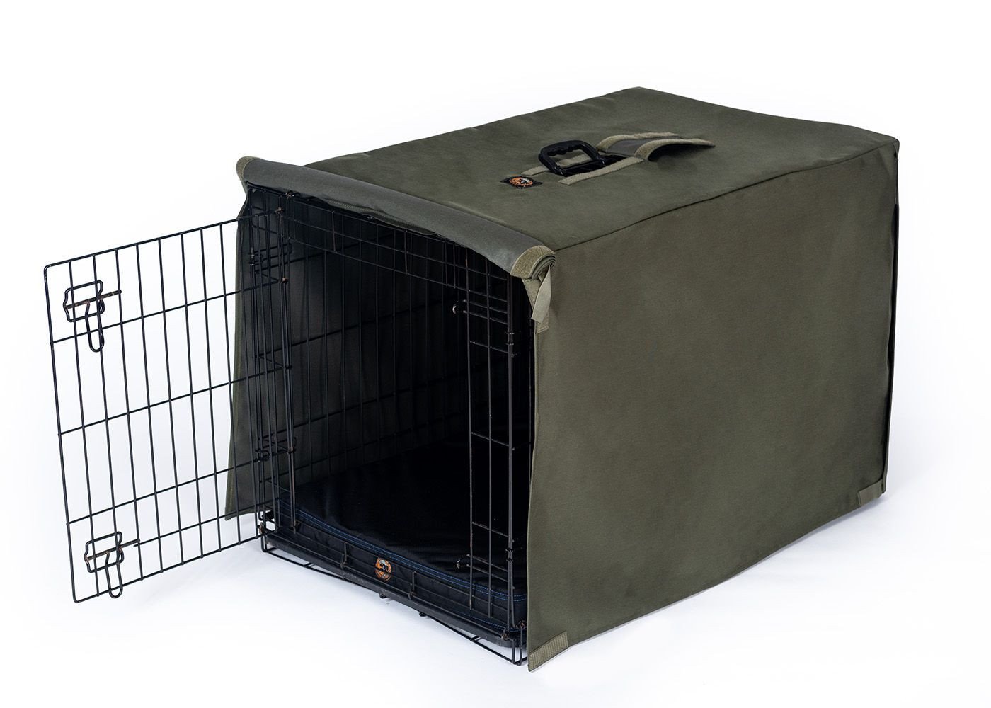 XL: 43x29x30 inch Dustproof Durable Kennel Crate Cover Polyester Shading for Dog Cage Fit for 25 to 49 Inches Cage Size Kennel Cover QEES Dog Crate Cover with Zipper Door