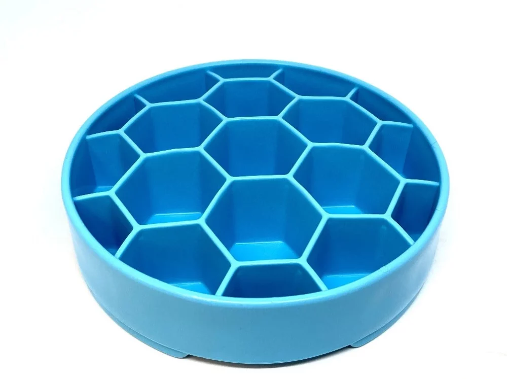 honeycomb feeder bowl blue