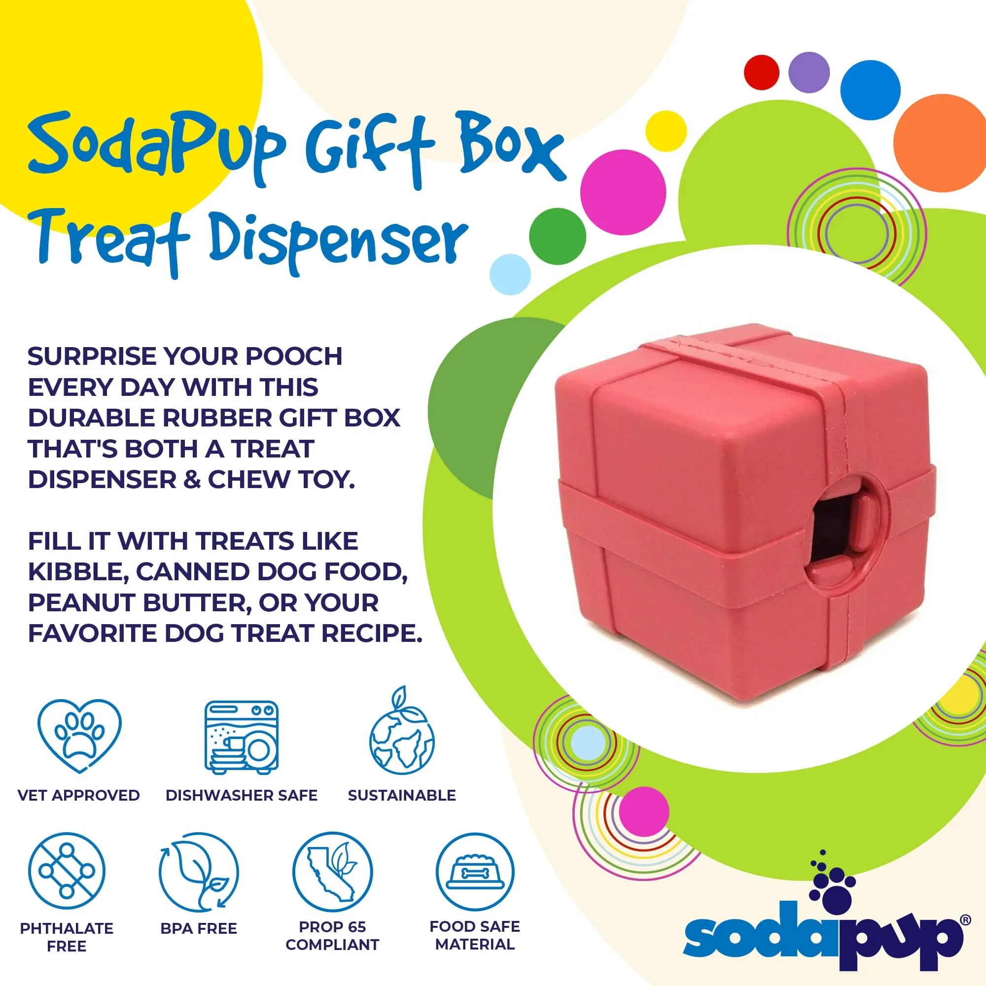 NEW! Gift Box Durable Rubber Chew Toy & Treat Dispenser - Image 5
